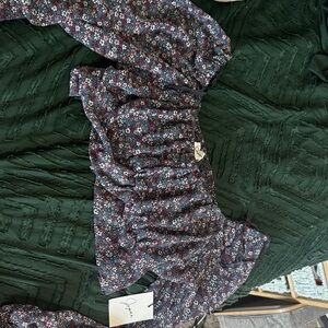 Japna Floral Blouse - Navy and Pink